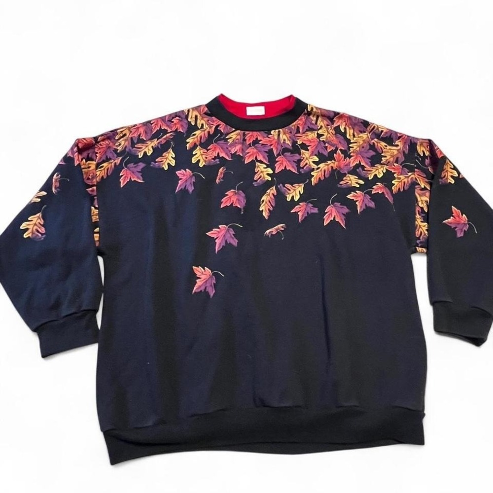 Vintage artisans leaves sweater‎
